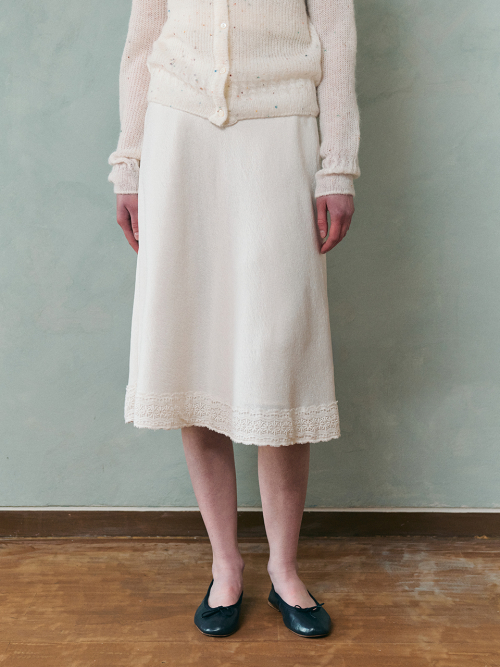 SIENA vintage jacquard skirt_IVORY