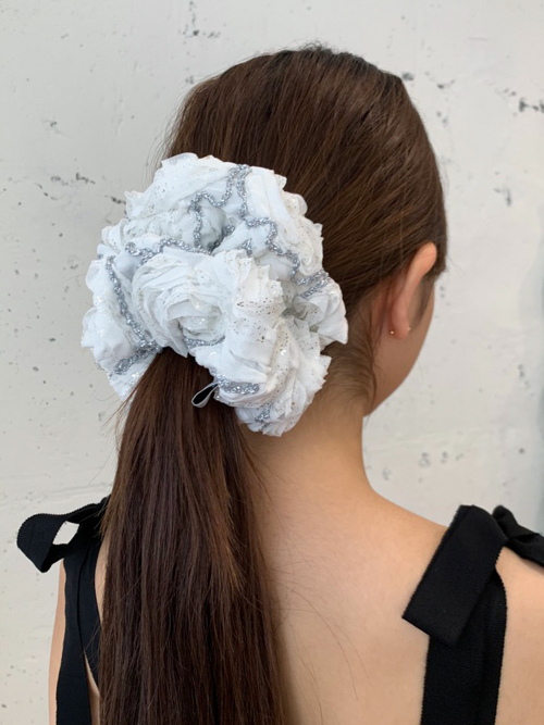 Silver Floral Hair Shushu
