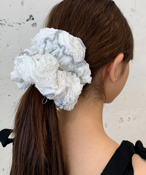 Silver Floral Hair Shushu