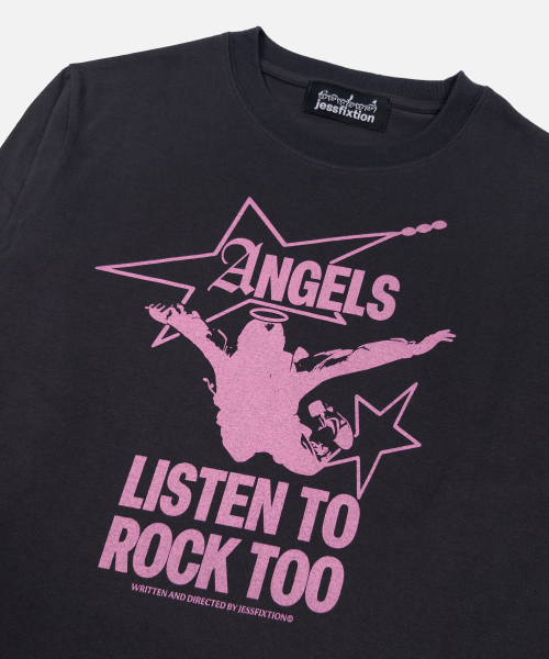 ANGEL ROCK LONG SLEEVE (CHARCOAL)