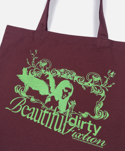 BEAUTIFUL DIRTY ANGEL TOTE BAG (BURGUNDY)