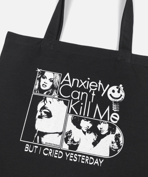 ANXIETY CANT KILL ME TOTE BAG (BLACK)