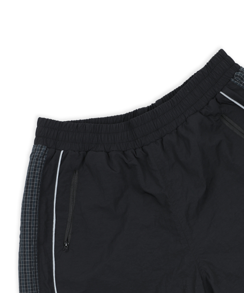 XP312 Check Nylon Quilting Padding Pants (BLACK)
