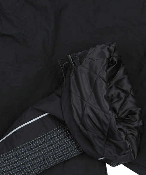 XP312 Check Nylon Quilting Padding Pants (BLACK)