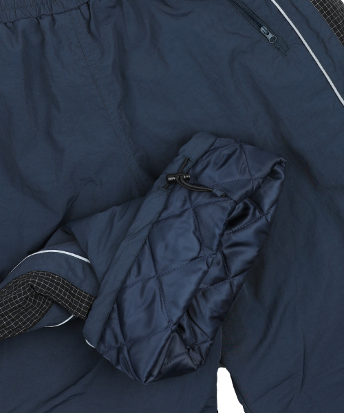 XP312 Check Nylon Quilting Padding Pants (NAVY)