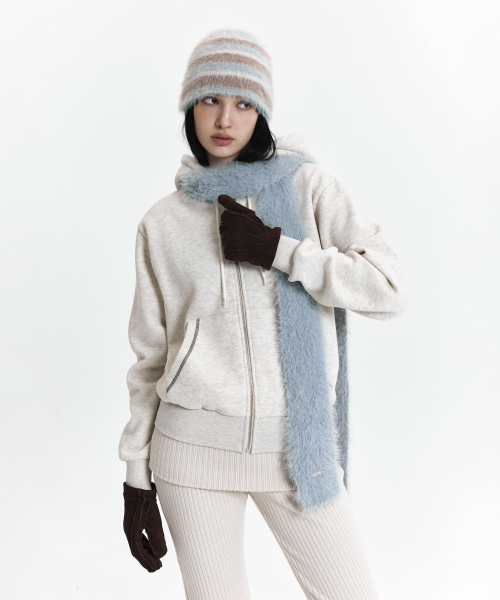 C HAIRY MUFFLER_LIGHT BLUE