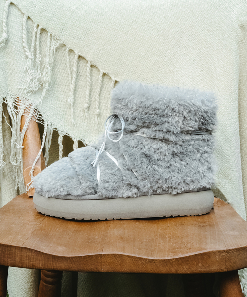 CURLY FUR BOOTS SHORT - 5 colors