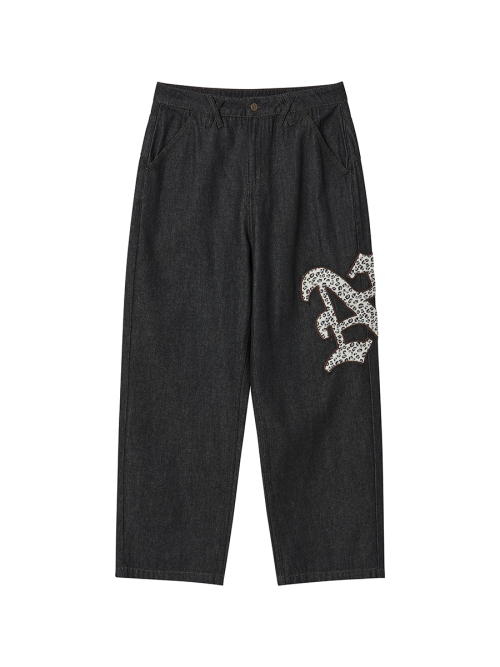LETTER N DENIM PANTS INDIGO