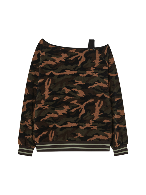 NYX FLUFFY OFF SHOULDER KHAKI