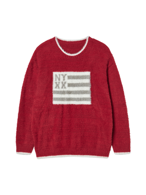 NYX FLAG KNIT RED