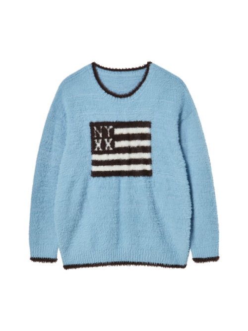 NYX FLAG KNIT BLUE