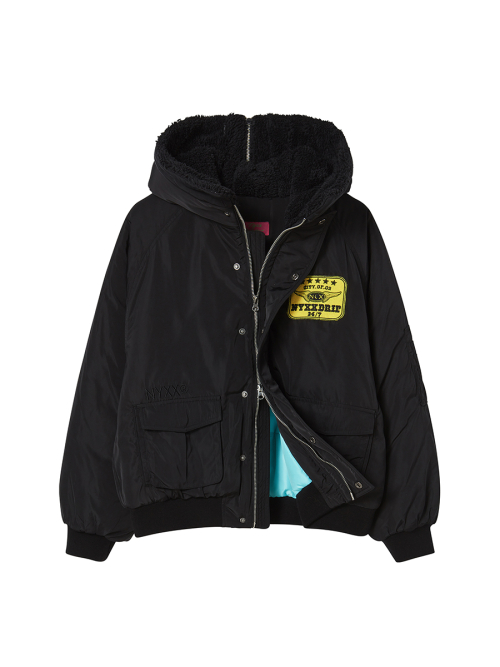 SLIDE BOMBER JACKET BLACK