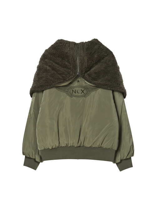 SLIDE BOMBER JACKET KHAKI