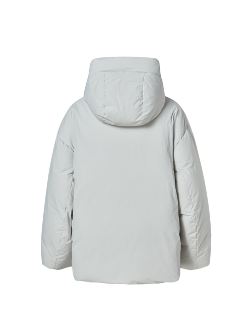 HOOD DOWN PUFFER LIGHT GREY