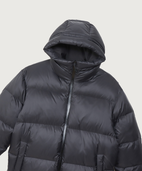 [Black Edition] 후드 푸퍼 다운 재킷 Off Black