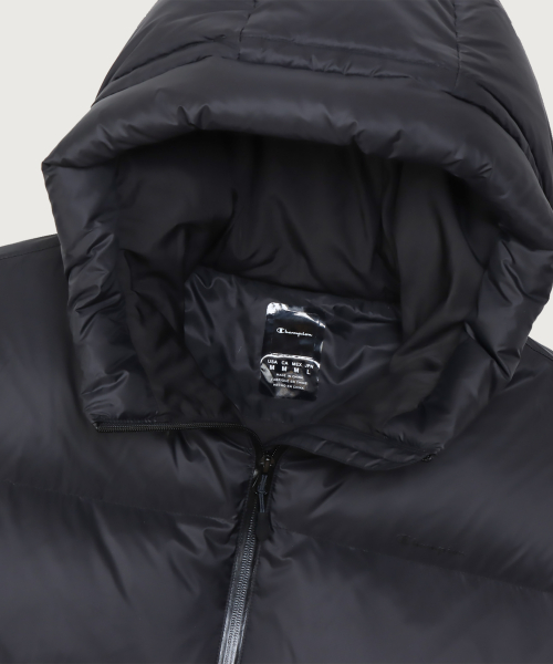 [Black Edition] 후드 푸퍼 다운 재킷 Off Black