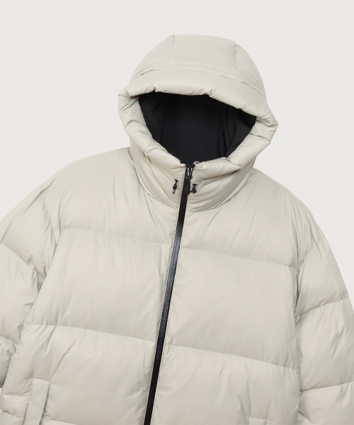 [Black Edition] 후드 푸퍼 다운 재킷 Khaki