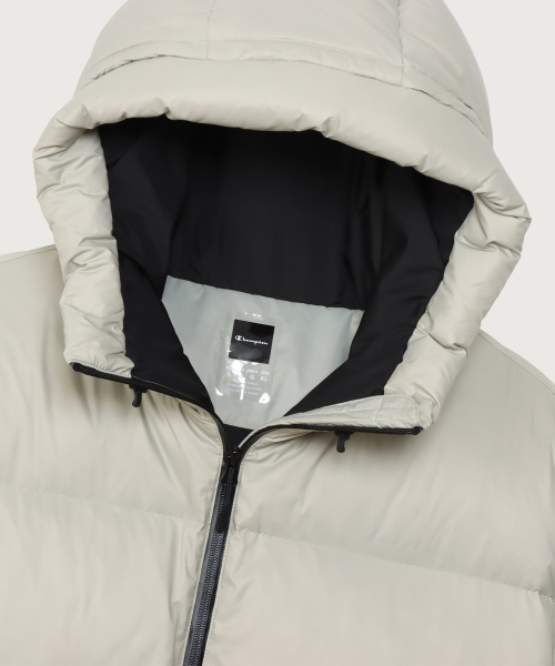 [Black Edition] 후드 푸퍼 다운 재킷 Khaki