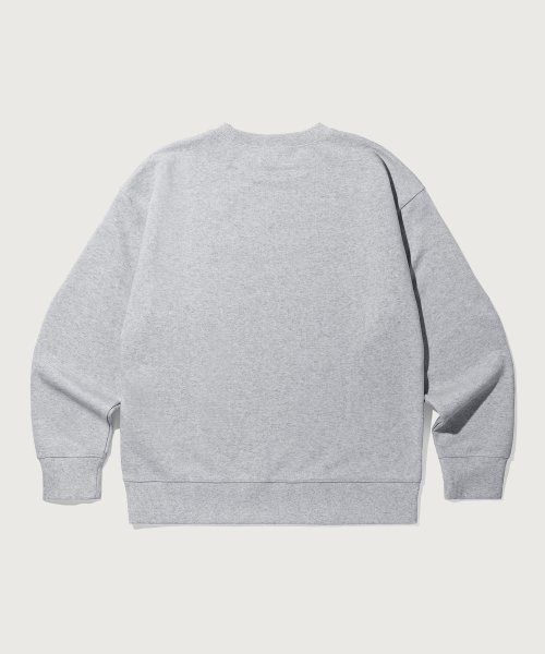 그래픽 로고 루즈핏 스웨트셔츠 Grey