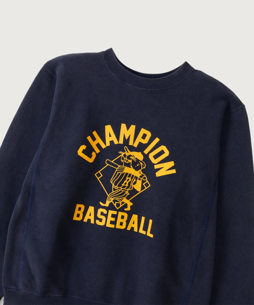 리버스위브 BASEBALL 레귤러핏 기모 스웨트셔츠 Midnight Blue