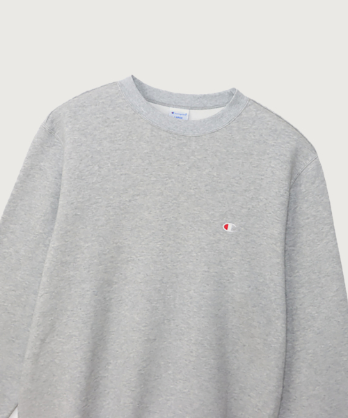 C로고 레귤러핏 크루넥 스웨트셔츠 Oxford Grey