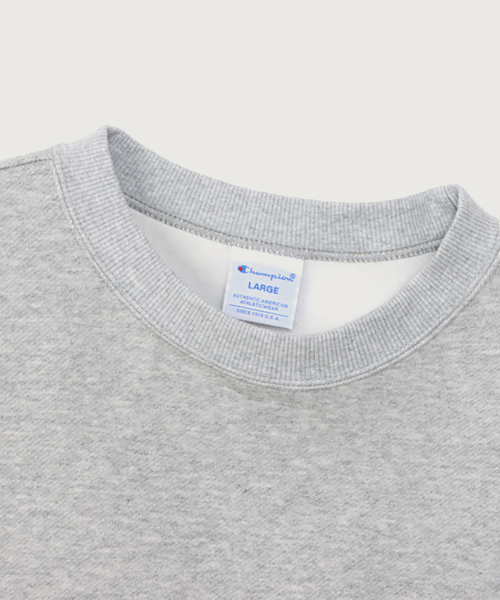 C로고 레귤러핏 크루넥 스웨트셔츠 Oxford Grey