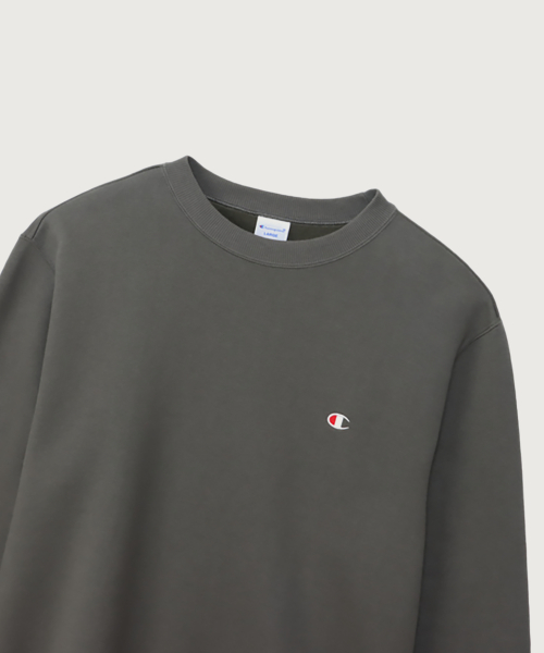 C로고 레귤러핏 크루넥 스웨트셔츠 Dark Grey