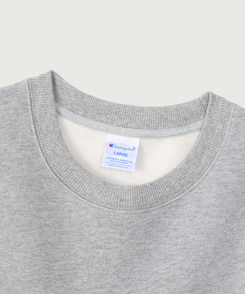 C로고 오버핏 조그택 스웨트셔츠 Oxford Grey