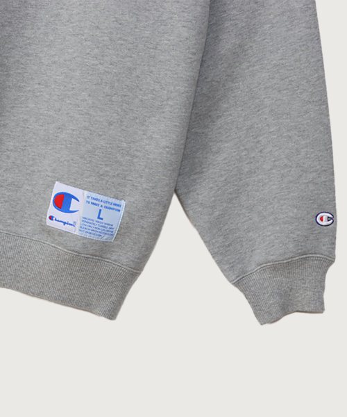 C로고 오버핏 조그택 스웨트셔츠 Oxford Grey