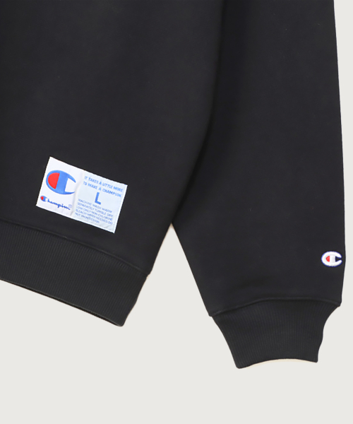 C로고 오버핏 조그택 스웨트셔츠 Black
