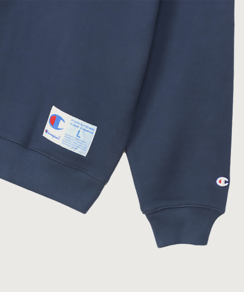 C로고 오버핏 조그택 스웨트셔츠 Navy