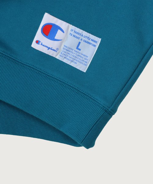 C로고 오버핏 조그택 스웨트셔츠 Blue Green