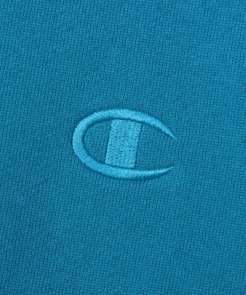 C로고 오버핏 조그택 스웨트셔츠 Blue Green