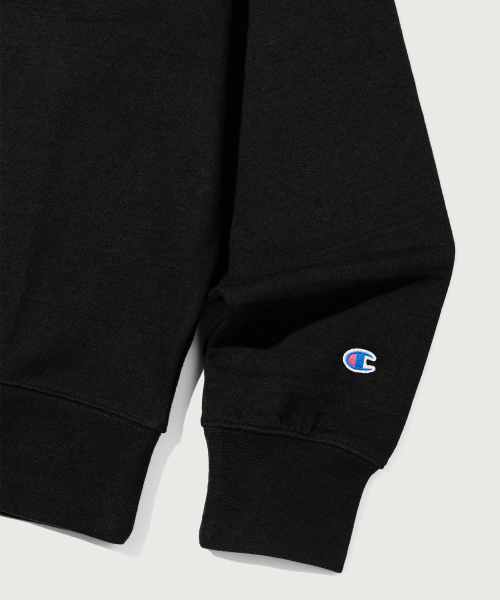헤리티지 로고 루즈핏 하프 집업 Black