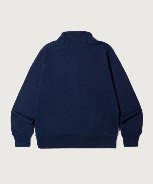 헤리티지 로고 루즈핏 하프 집업 Navy
