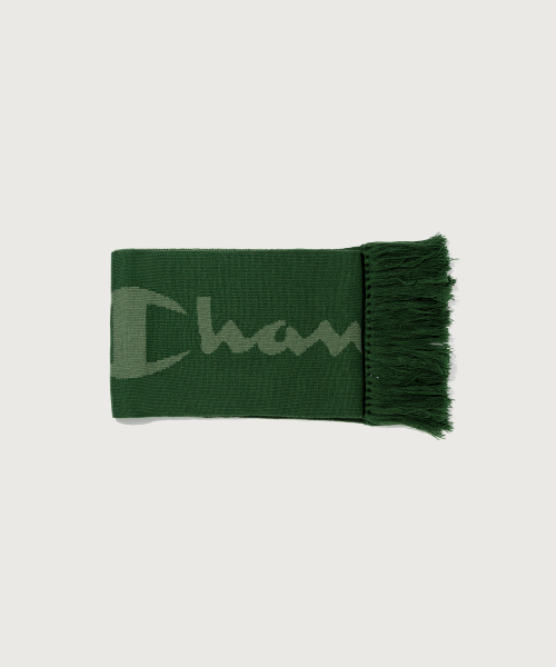 빅 로고 니트 머플러 Dark Green