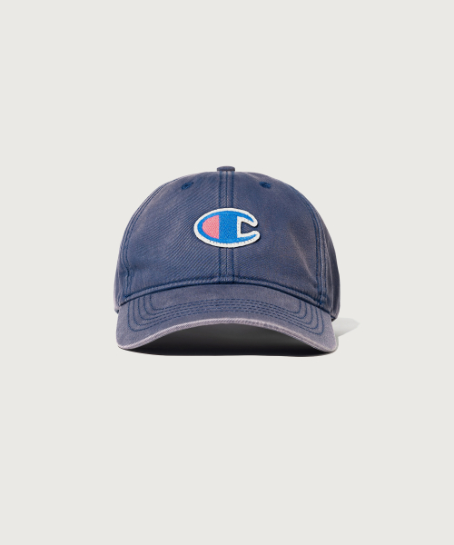 빅 C로고 워시드 볼캡 Navy