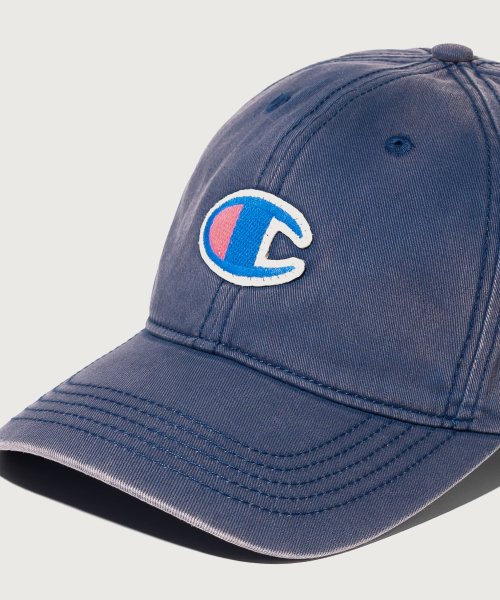 빅 C로고 워시드 볼캡 Navy