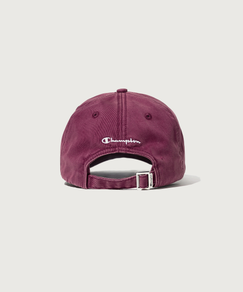 빅 C로고 워시드 볼캡 Burgundy