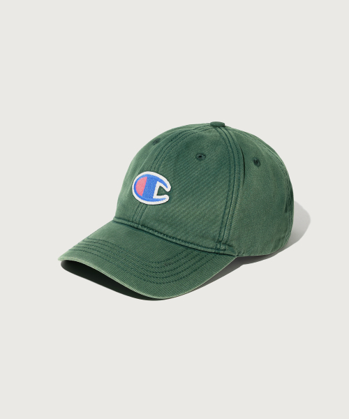 빅 C로고 워시드 볼캡 Dark Green