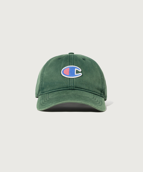빅 C로고 워시드 볼캡 Dark Green