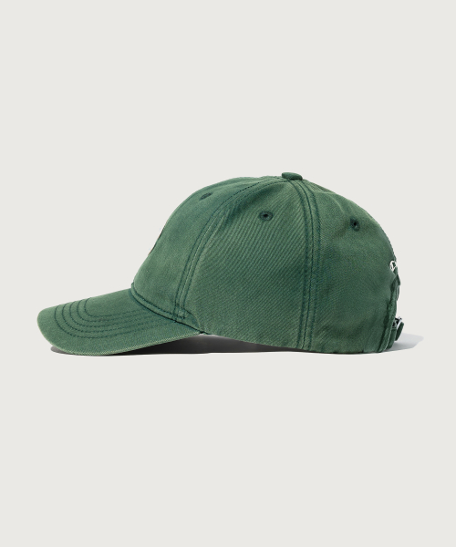 빅 C로고 워시드 볼캡 Dark Green