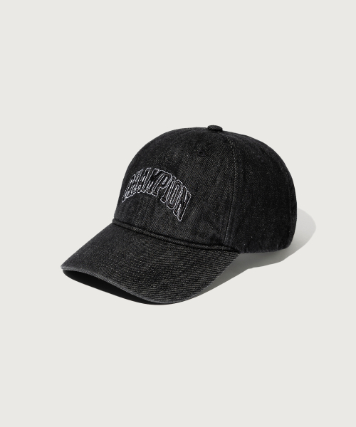 아치 로고 볼캡 Denim Black