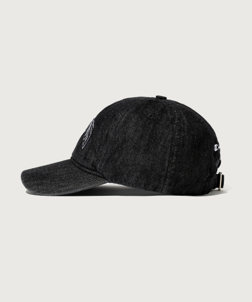 아치 로고 볼캡 Denim Black