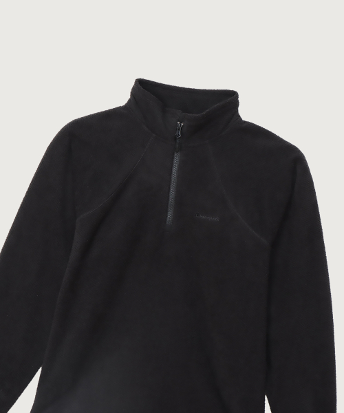 [Black Edition] 하프 집업 플리스 Off Black