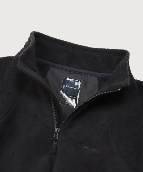 [Black Edition] 하프 집업 플리스 Off Black