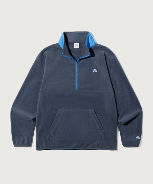 헤리티지 폴라텍 루즈핏 하프 집업 플리스 Navy