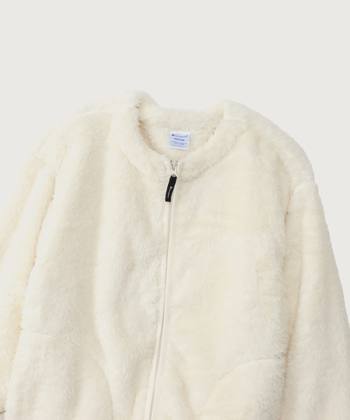 여성 플리스 집업 재킷 Off White
