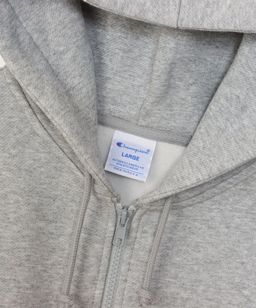 C로고 레귤러핏 후드 집업 Oxford Grey