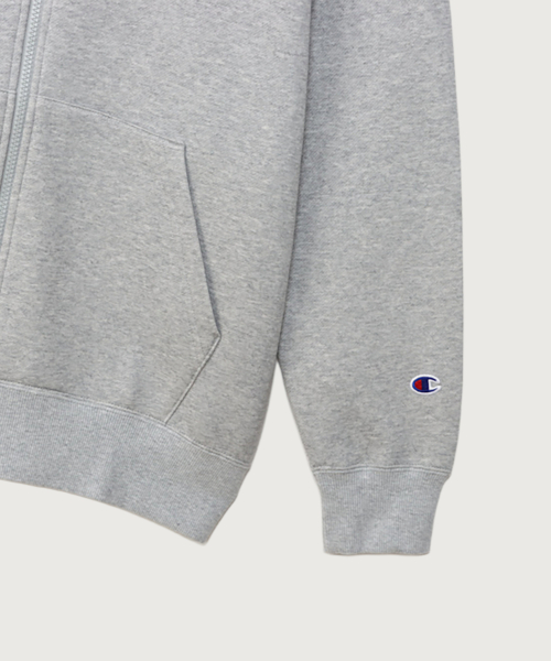 C로고 레귤러핏 후드 집업 Oxford Grey
